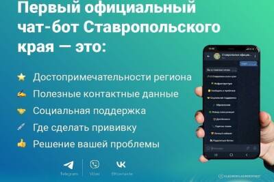 Чат-бота для связи с органами власти запустили на Ставрополье
