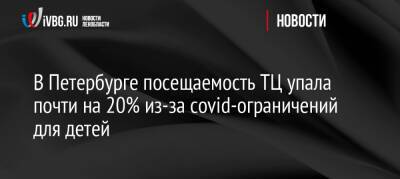 В Петербурге посещаемость ТЦ упала почти на 20% из-за covid-ограничений для детей
