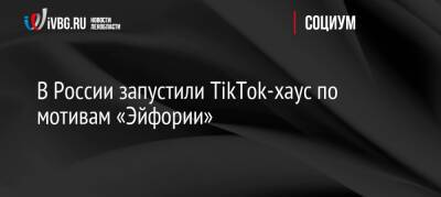 В России запустили TikTok-хаус по мотивам «Эйфории»