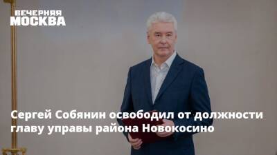 Сергей Собянин освободил от должности главу управы района Новокосино