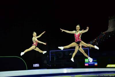В Баку стартовал первый день соревнований Кубка мира по прыжкам на батуте