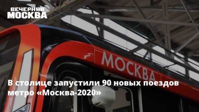 В столице запустили 90 новых поездов метро «Москва-2020»