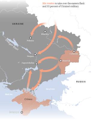Американцы назвали девять различных маршрутов в ходе вторжения в Украину