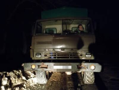 Незаконная вырубка леса на Луганщине продолжается: еще один "КамАЗ" уходил "налево"