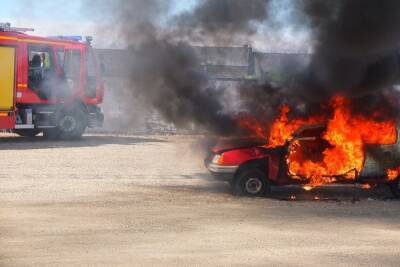 Пожарные пять раз выезжали на тушение авто за неделю в Забайкалье