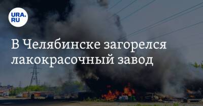 В Челябинске загорелся лакокрасочный завод
