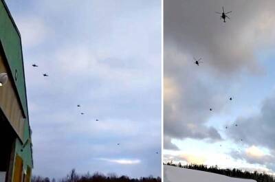В 30 км от украинской границы замечено крупное скопление ударных вертолетов ВКС РФ
