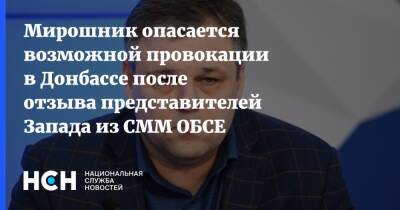 Мирошник опасается возможной провокации в Донбассе после отзыва представителей Запада из СММ ОБСЕ