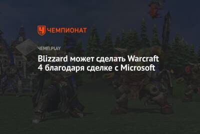 Blizzard может сделать Warcraft 4 благодаря сделке с Microsoft