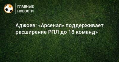 Аджоев: «Арсенал» поддерживает расширение РПЛ до 18 команд»