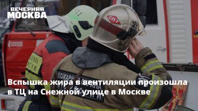 Вспышка жира в вентиляции произошла в ТЦ на Снежной улице в Москве