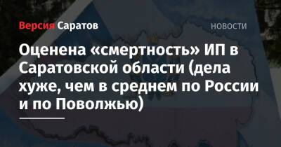 Оценена «смертность» ИП в Саратовской области (дела хуже, чем в среднем по России и по Поволжью)