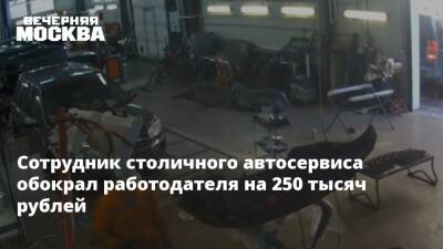 Сотрудник столичного автосервиса обокрал работодателя на 250 тысяч рублей