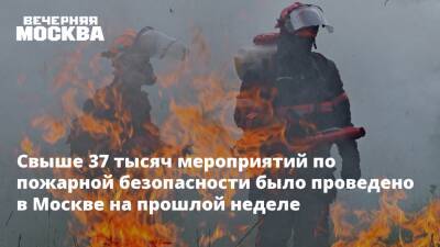 Петр Бирюков - Свыше 37 тысяч мероприятий по пожарной безопасности было проведено в Москве на прошлой неделе - vm.ru - Москва - Россия