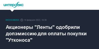 Акционеры "Ленты" одобрили допэмиссию для оплаты покупки "Утконоса"