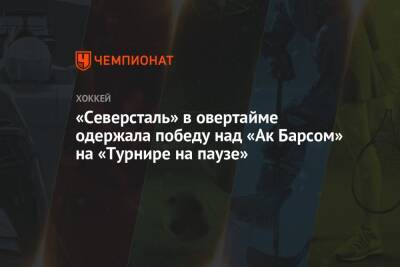 «Северсталь» в овертайме одержала победу над «Ак Барсом» на «Турнире на паузе»