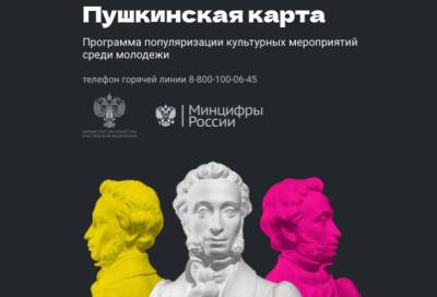 В Ленобласти за январь по "Пушкинской карте" купили почти 1,4 тыс. билетов в учреждения культуры