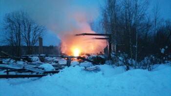 В Вологодской области произошел пожар на льнозаводе
