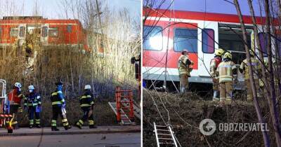 Столкновение поездов недалеко от Мюнхена: есть погибший и более 10 пострадавших. Фото и видео