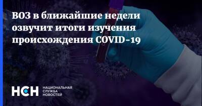 ВОЗ в ближайшие недели озвучит итоги изучения происхождения COVID-19