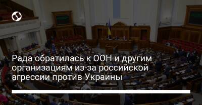 Рада обратилась к ООН и другим организациям из-за российской агрессии против Украины