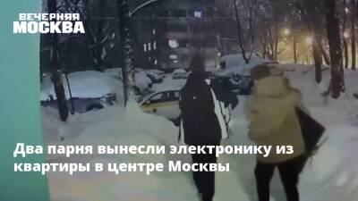 Два парня вынесли электронику из квартиры в центре Москвы - vm.ru - Москва - Россия - Москва