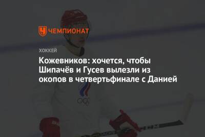 Кожевников: хочется, чтобы Шипачёв и Гусев вылезли из окопов в четвертьфинале с Данией