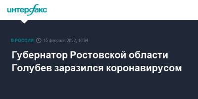Губернатор Ростовской области Голубев заразился коронавирусом