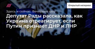 Депутат Рады рассказала, как Украина отреагирует, если Путин признает ДНР и ЛНР