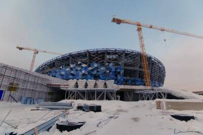 Комплекс отделочных работ развернут на новой ледовой арене в Новосибирске
