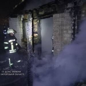 В Запорожье во время пожара погибли отец и ребенок. Фото