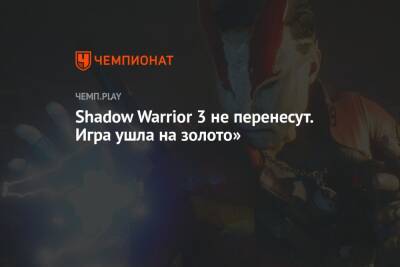 Shadow Warrior 3 не перенесут. Игра ушла на золото»