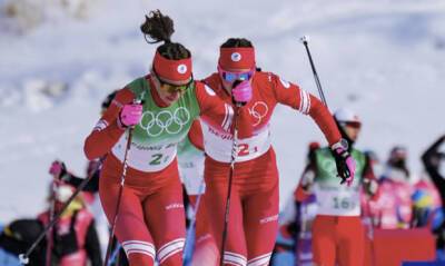Российские лыжники завоевали бронзовые медали в командном спринте на Играх в Пекине