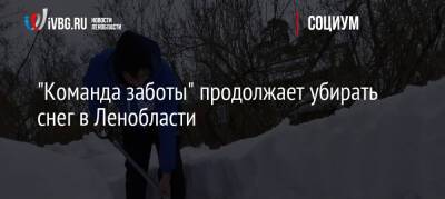 «Команда заботы» продолжает убирать снег в Ленобласти