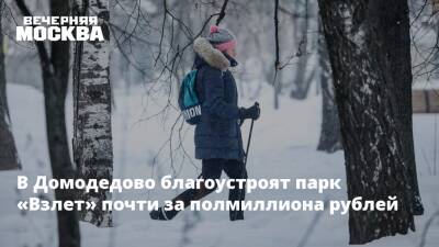 В Домодедово благоустроят парк «Взлет» почти за полмиллиона рублей
