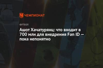 Ашот Хачатурянц: что входит в 700 млн для внедрения Fan ID — пока непонятно