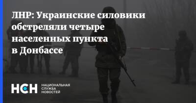 ЛНР: Украинские силовики обстреляли четыре населенных пункта в Донбассе