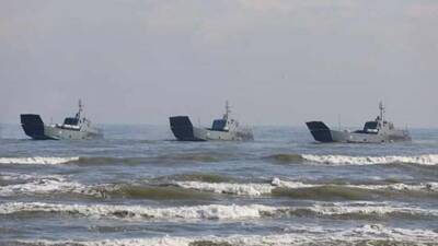 20 боевых кораблей ЮВО вышли на учения в Каспийское море