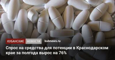 Спрос на средства для потенции в Краснодарском крае за полгода вырос на 76%