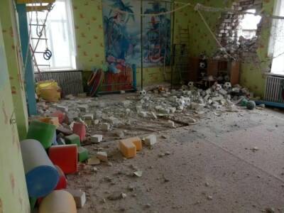 В детсаду в Станице Луганской во время обстрела находились 20 детей. Боевики пытаются обвинить Украину в провокации, в ВСУ ответили