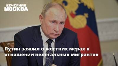 Путин заявил о жестких мерах в отношении нелегальных мигрантов