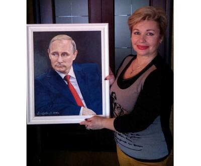 Художница из Новосибирска продаёт портрет Путина за 25 тыс рублей