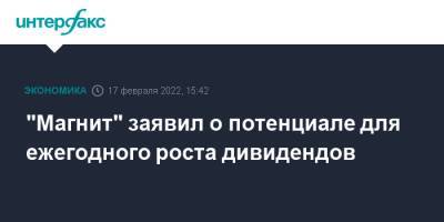 Александр Винокуров - "Магнит" заявил о потенциале для ежегодного роста дивидендов - interfax.ru - Москва - Россия