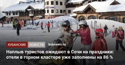 Наплыв туристов ожидают в Сочи на праздники: отели в горном кластере уже заполнены на 86 %