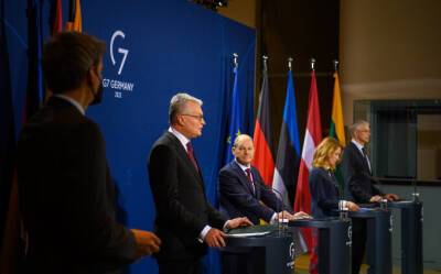 Науседа на встрече с канцлером Германии: ЕС должен оставаться последовательным по России