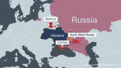 Министерство обороны Великобритании показало, как Путин будет вторгаться в Украину (Карта и Видео)