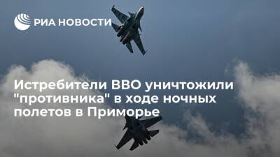 МиГ-31 и Су-30СМ уничтожили "противника" в ходе ночных полетов в Приморье