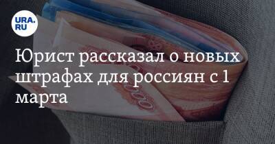 Юрист рассказал о новых штрафах для россиян с 1 марта