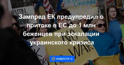 Зампред ЕК предупредил о притоке в ЕС до 1 млн беженцев при эскалации украинского кризиса