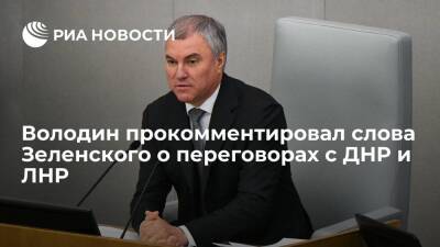 Спикер Госдумы Володин заявил, что Зеленский фактически отказался от Минских соглашений